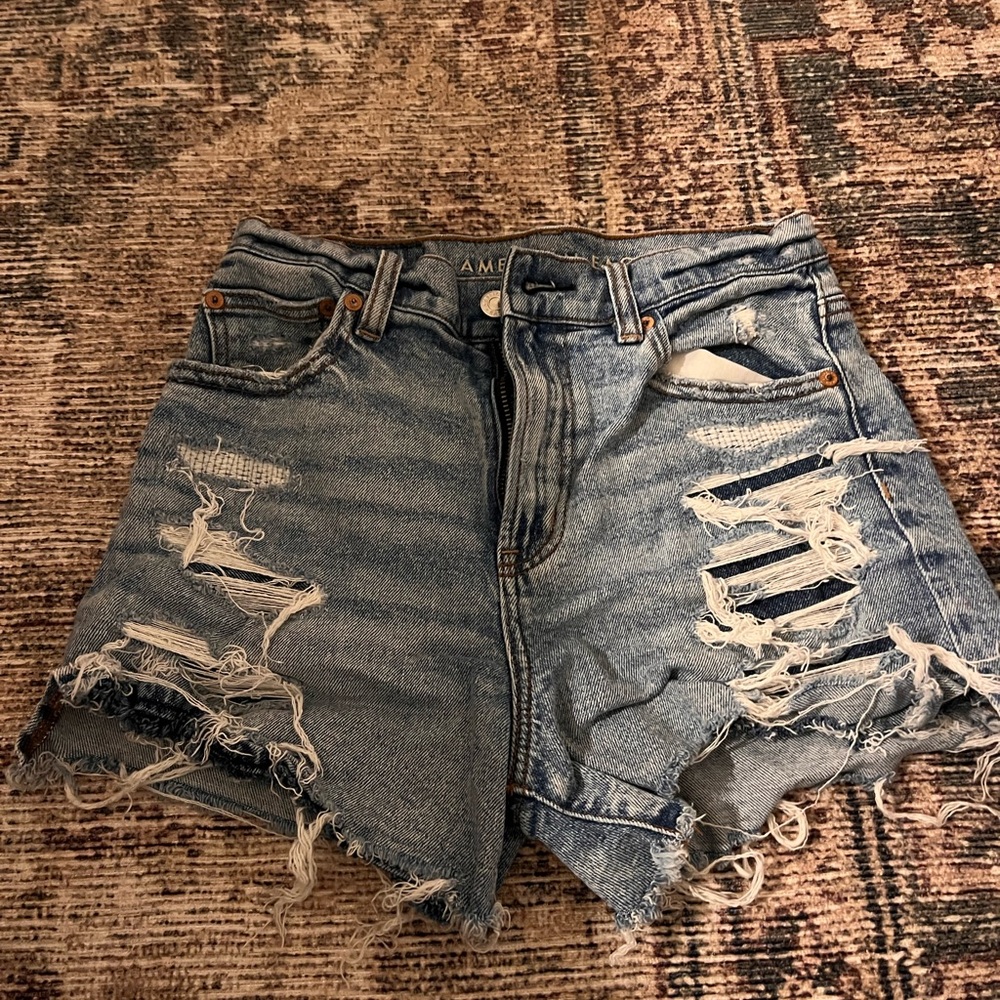 American eagle high waisted denim shorts